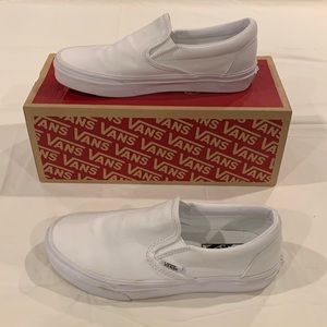 White Vans size womens 6.5